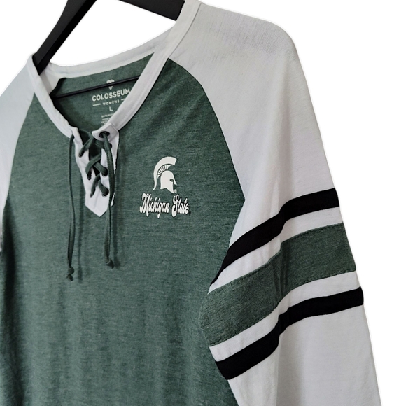 Colosseum Michigan State Spartans Raglan Tee Size Large - Picture 3 of 5